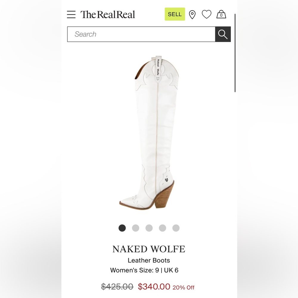 naked wolfe white leather cowboy boots